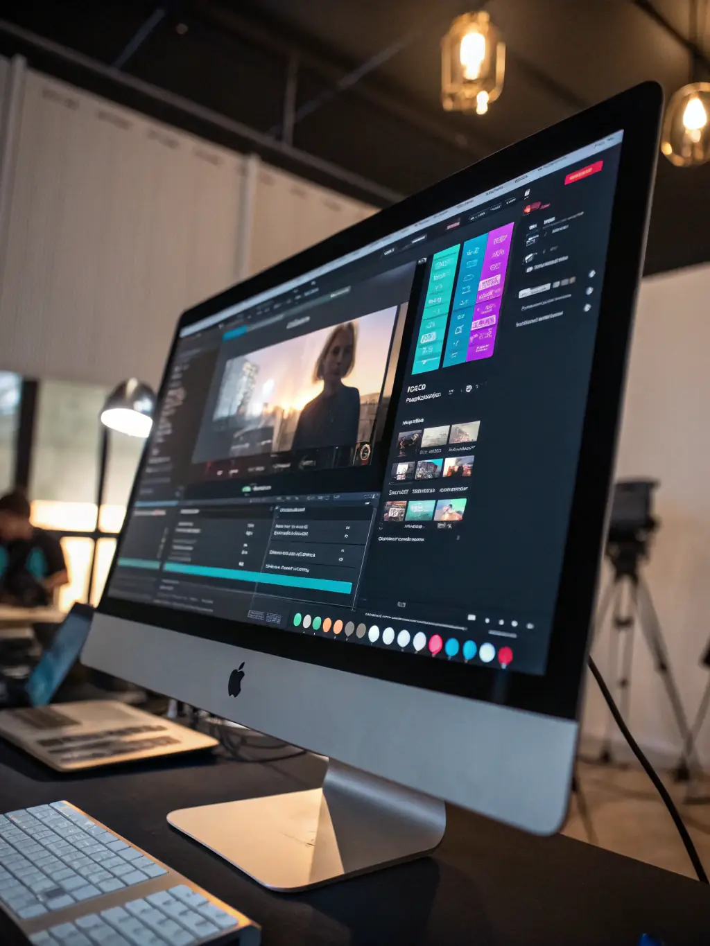 A sleek website mockup displayed on a tablet and desktop screen, representing Web and App Design.